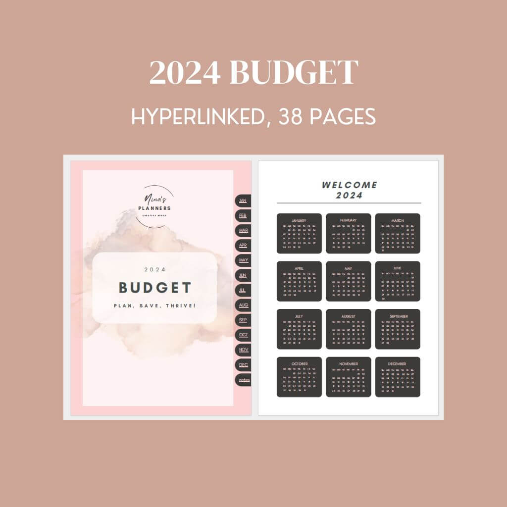 Budget Bliss 2024 | 38-Page Financial Planner - Nina's Planners