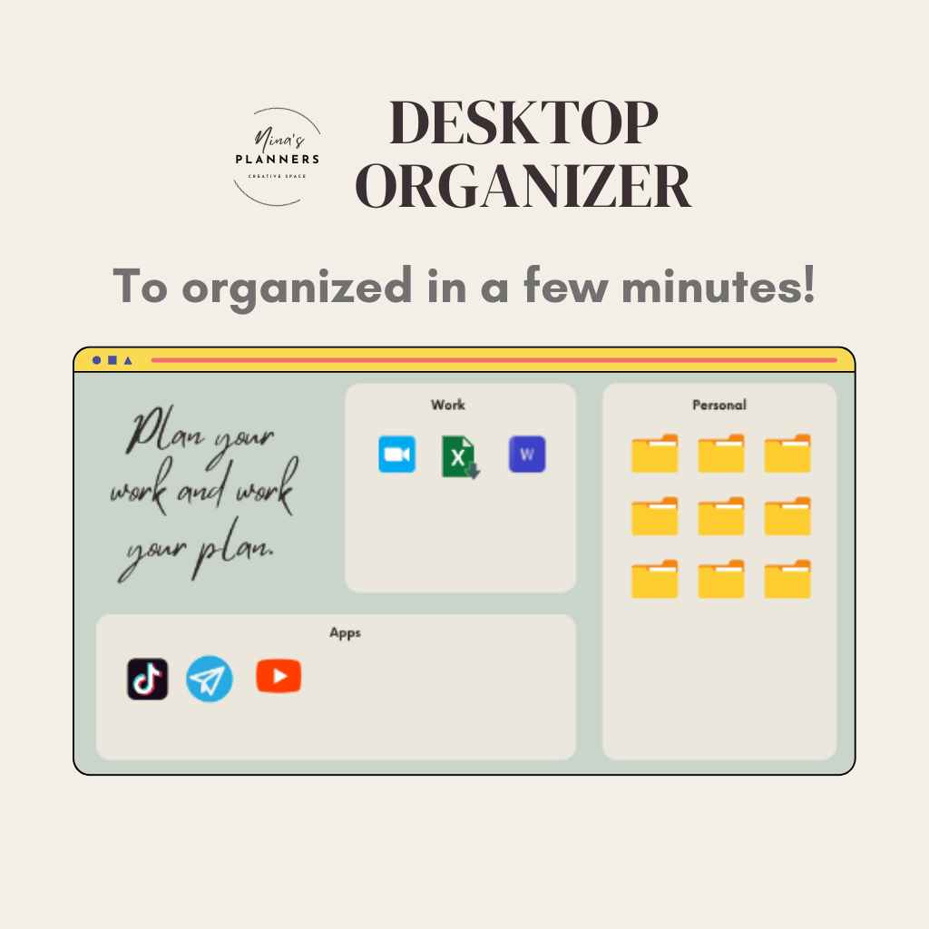 Desktop Digital Wallpaper Organizer - Nina's Planners