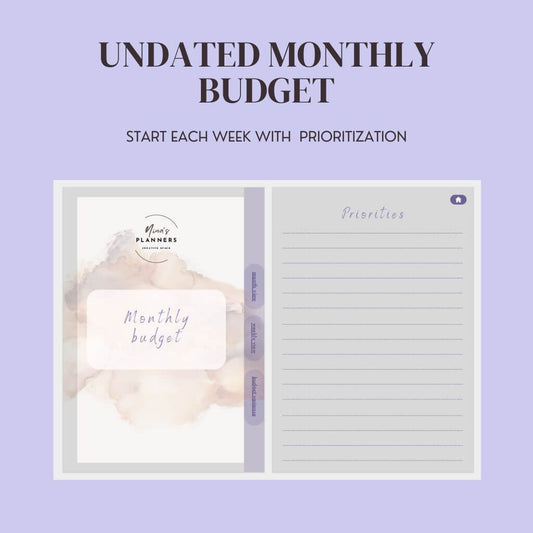 Undated Budget Bliss Financial Planner (50:30:20) - Nina's Planners