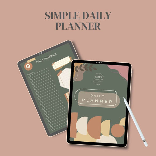 Undated Simple Daily Planner | Jungle Minimalist Vibes - Nina's Planners